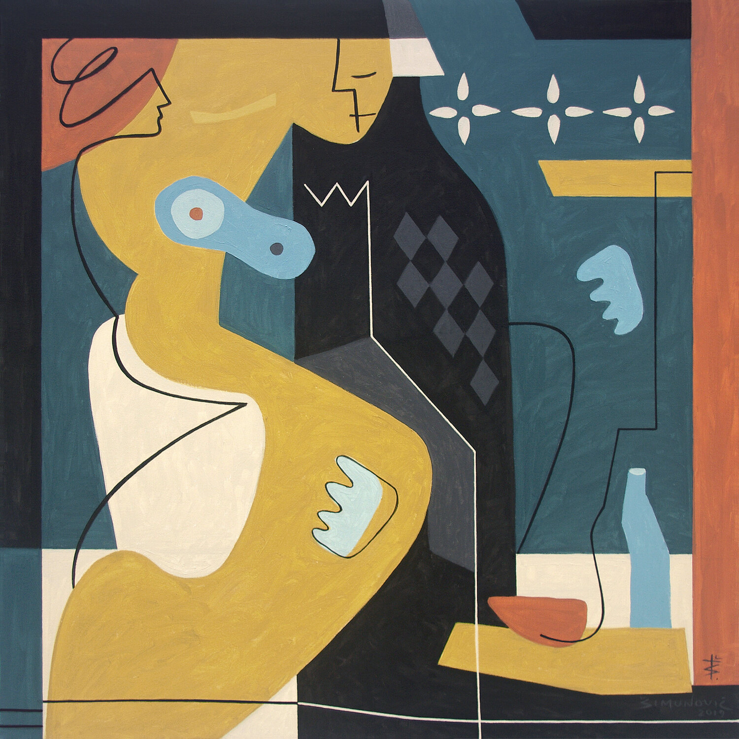 Queen of my castle Bernard Simunovic Original painting for sale