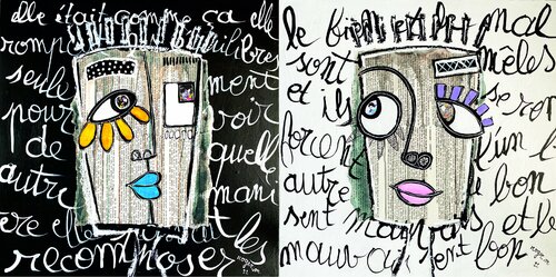 L'Equilibre - Diptyque by RogerM, Painting for Sale on Select