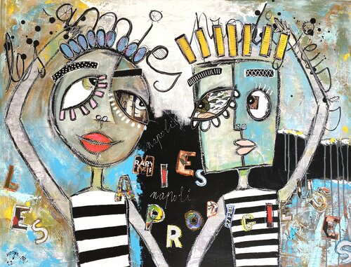 Napoli, les Amies Prodigieuses by RogerM, Painting for Sale on Select
