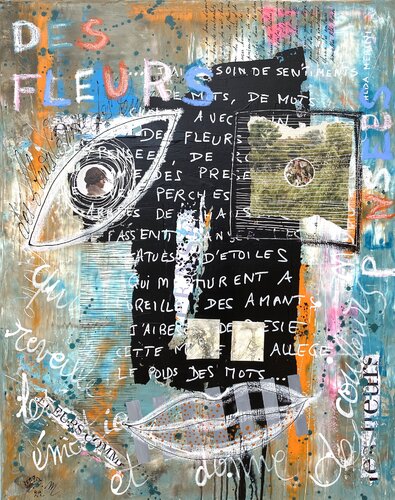 Des Fleurs comme des Pensées (Encadrée) by RogerM, Painting for Sale on Select