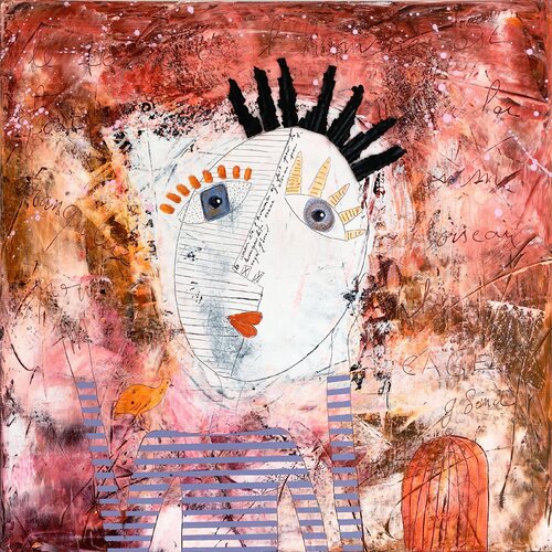 L'Oiseau en Cage by RogerM, Painting for Sale on Select
