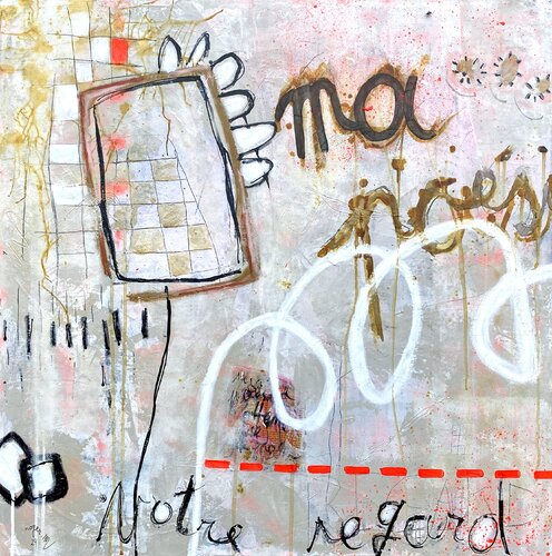Poésie Rose by RogerM, Painting for Sale on Select
