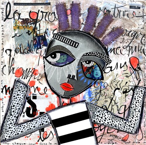 Ton visage, plus grand que tous les Voyages by RogerM, Painting for Sale on Select