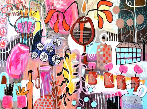 Fleurs du Monde by RogerM, Painting for Sale on Select