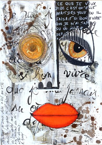Ses Yeux à Elle by RogerM, Painting for Sale on Select
