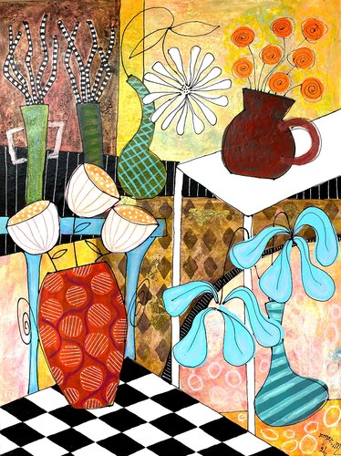 L'Echiquier du Printemps by RogerM, Painting for Sale on Select