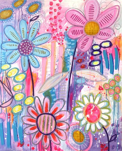 Les Marguerites de mon Enfance by RogerM, Painting for Sale on Select