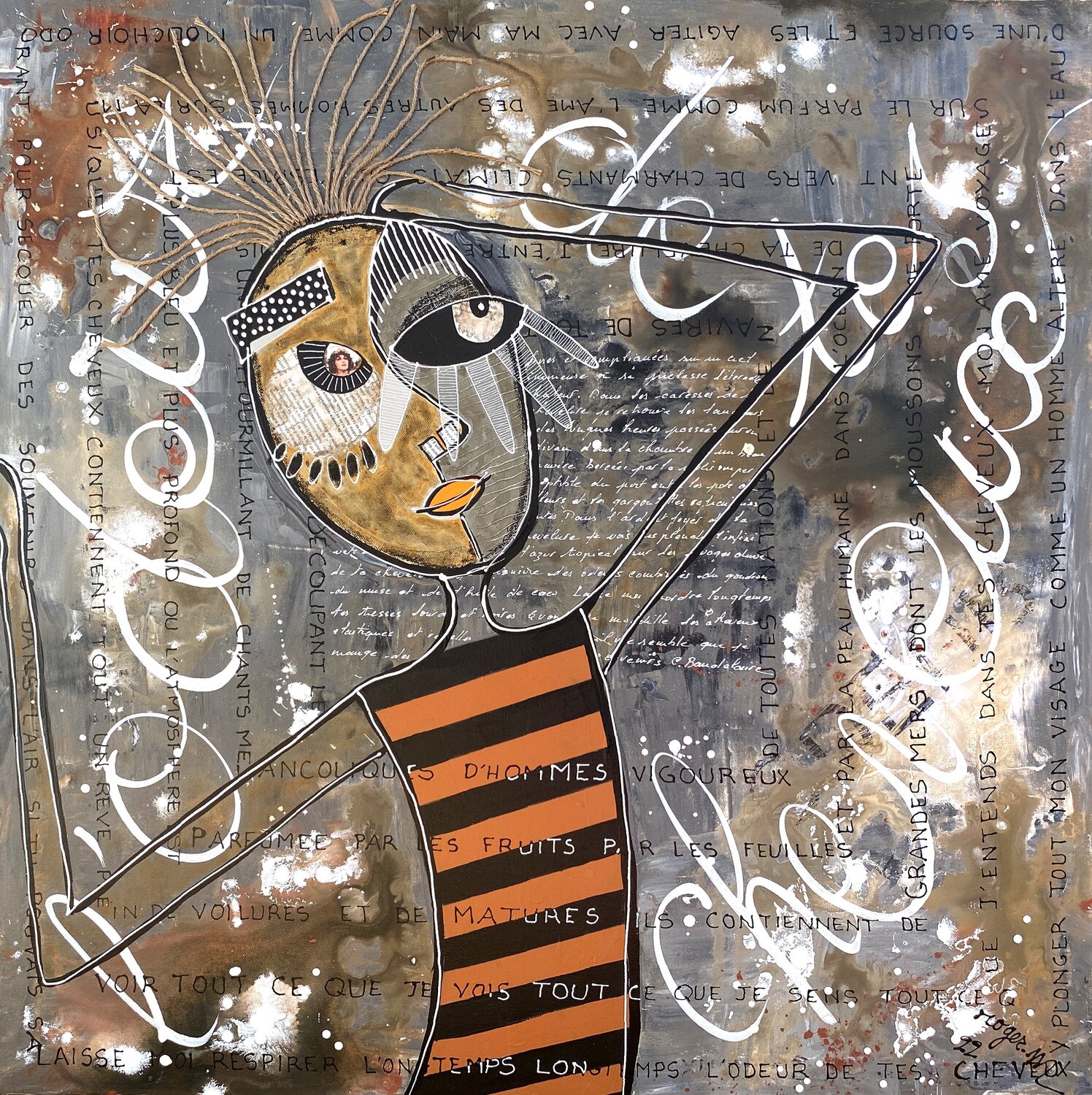 L'Odeur de tes Cheveux RogerM Original painting for sale