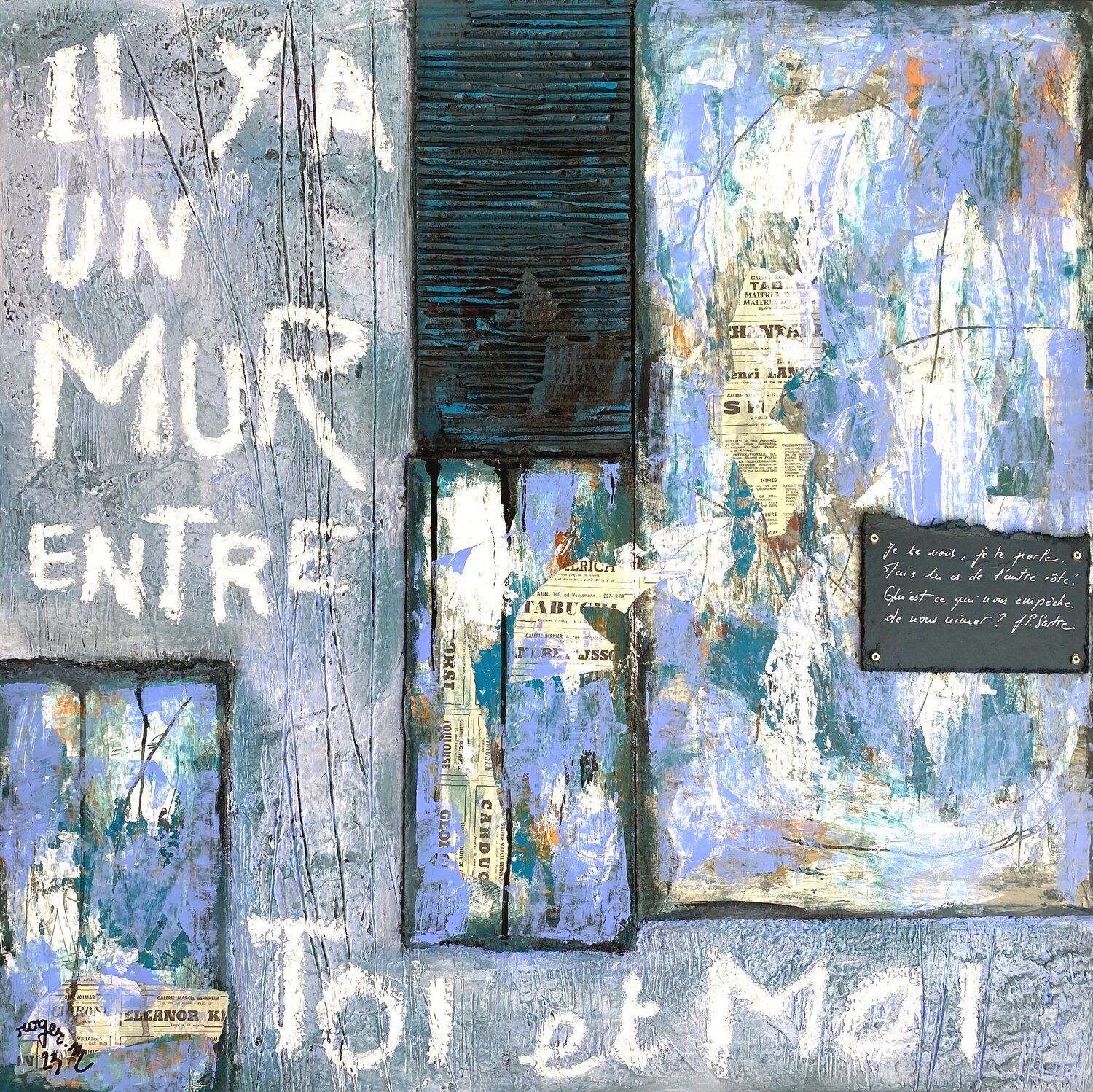 Le Mur entre Toi et Moi RogerM Original painting for sale