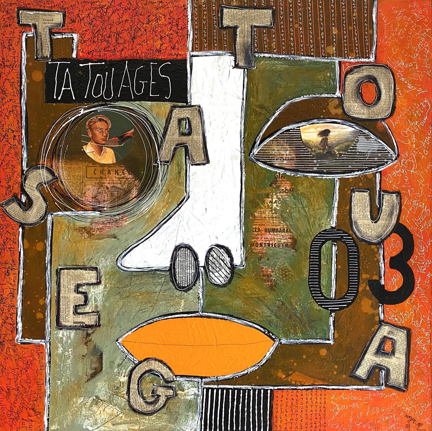 Tatouages 03 RogerM Original painting for sale