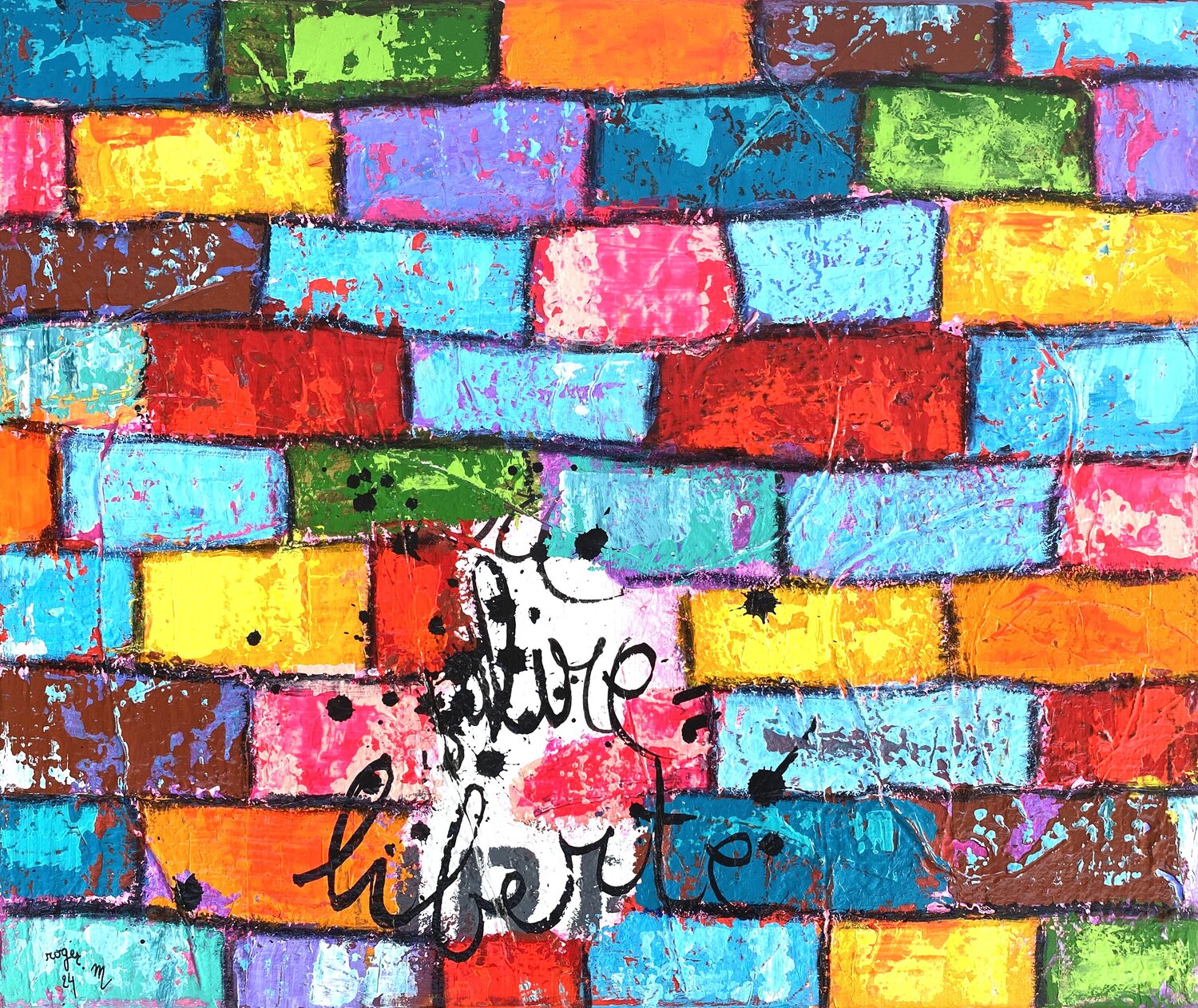 Lire = Liberté RogerM Original painting for sale