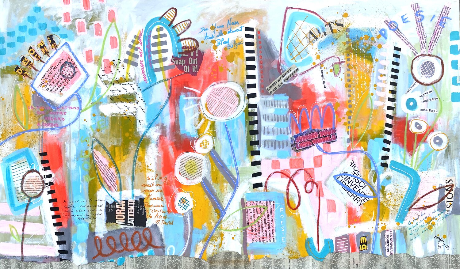 Le Jardin des Mots RogerM Original painting for sale