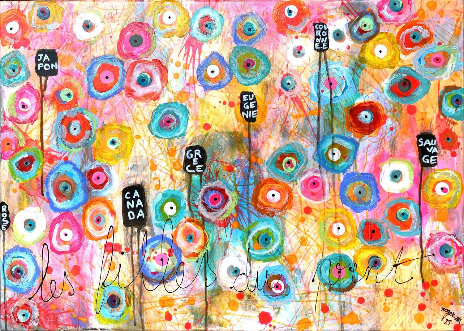 Anémones, les Filles du Vent RogerM Original painting for sale