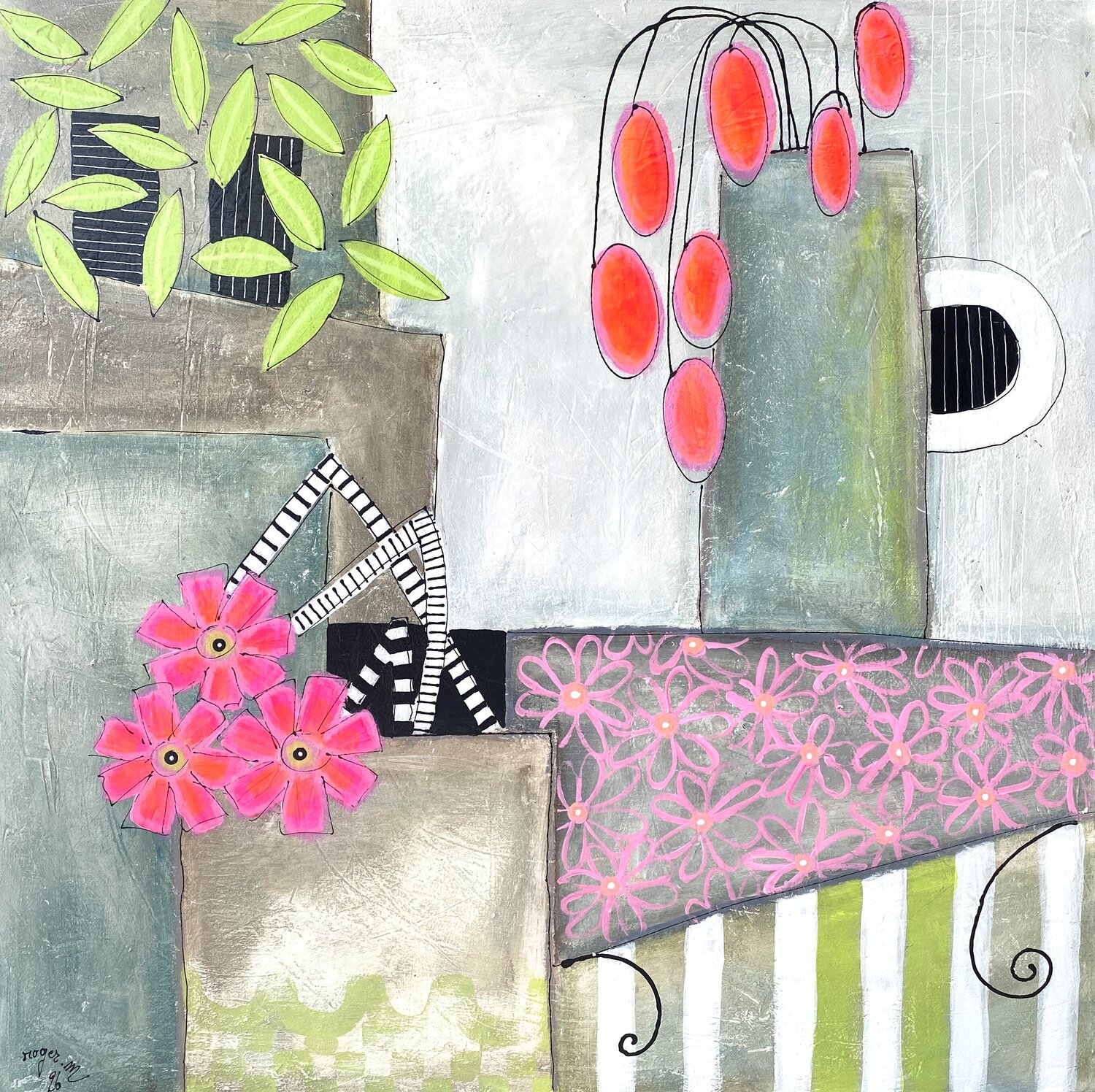 Abstraction Poétique RogerM Original painting for sale