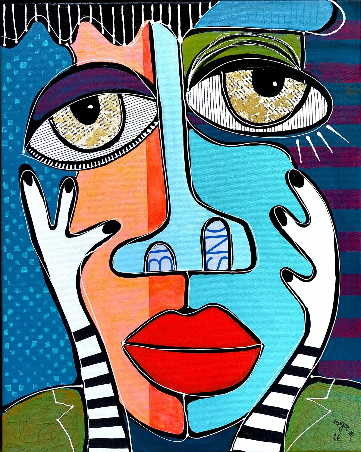 Le Double 8 RogerM Original painting for sale