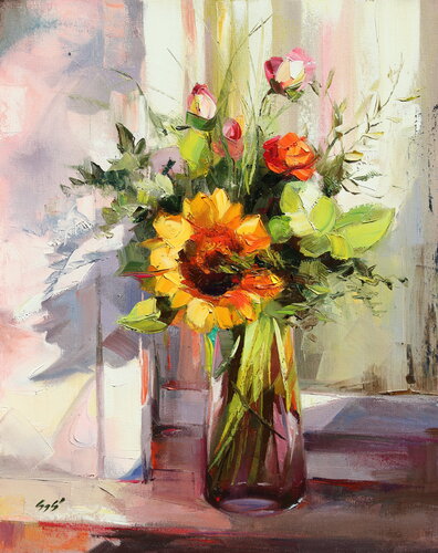 Bouquet for Anna by Éva Szakács, Painting for Sale on Select