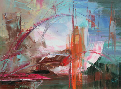Dawn-boat by Éva Szakács, Painting for Sale on Select
