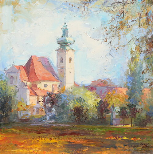 Morning in Győr by Éva Szakács, Painting for Sale on Select