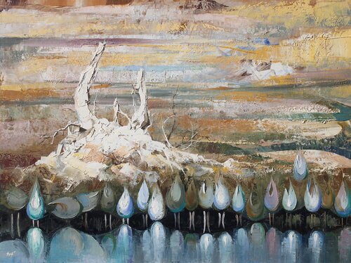 A sample line for eternity by Éva Szakács, Painting for Sale on Select
