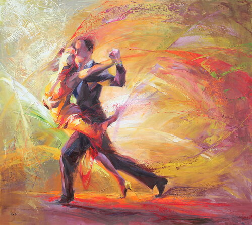 With You is good! by Éva Szakács, Painting for Sale on Select