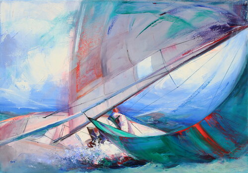 Dynamic balance by Éva Szakács, Painting for Sale on Select