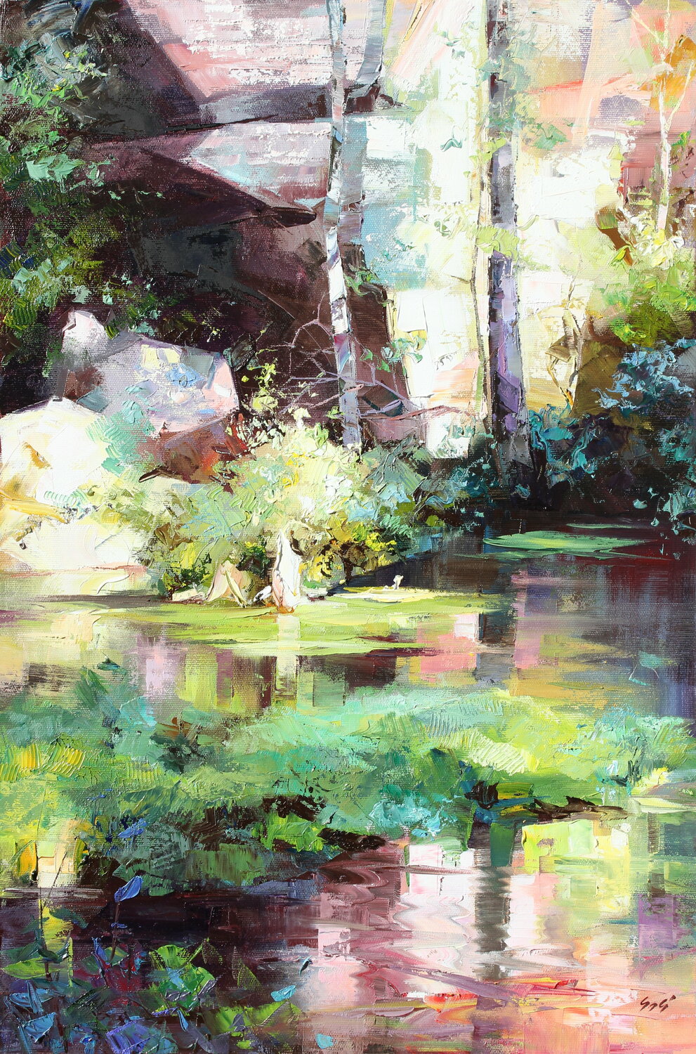 magnificent rock-garden Éva Szakács Original painting for sale