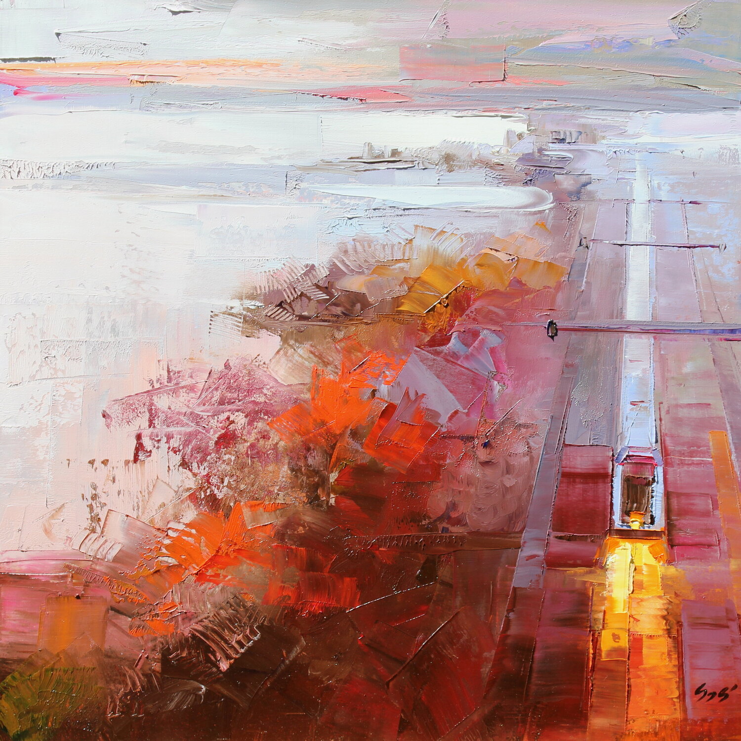 Sunset Éva Szakács Original painting for sale