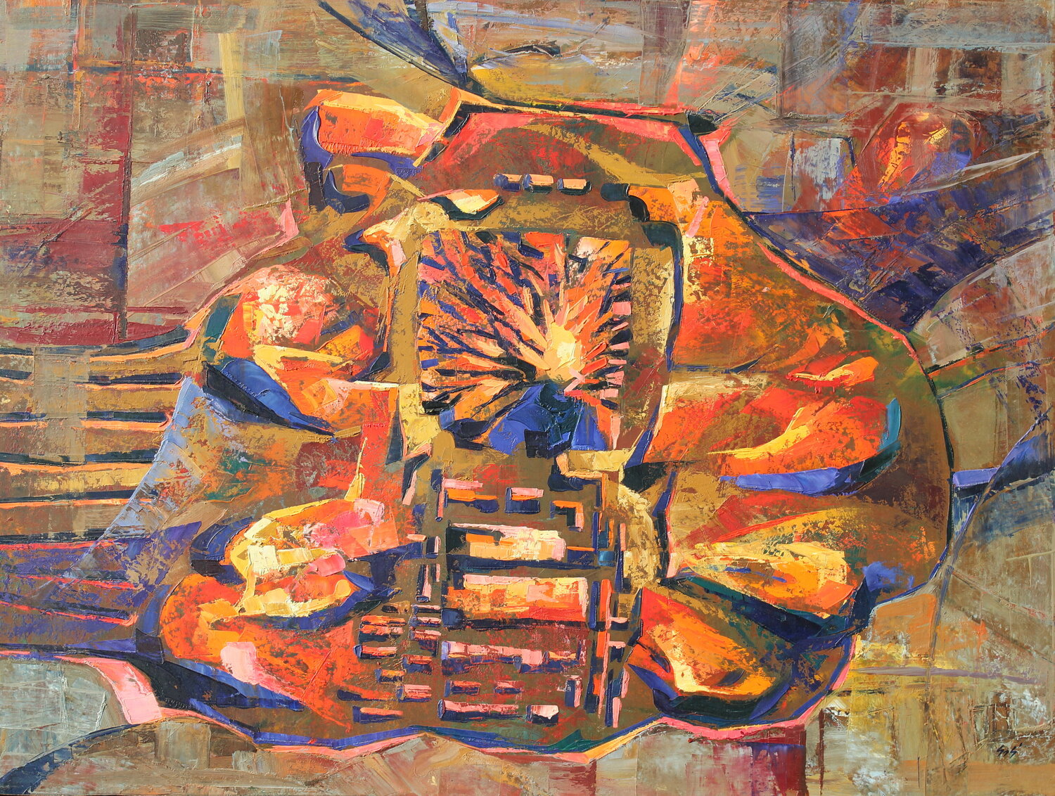 Earth-Heart Éva Szakács Original painting for sale