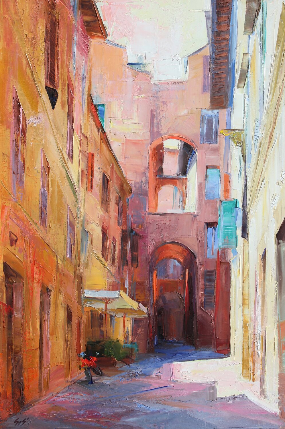 Colors in Siena Éva Szakács Original painting for sale