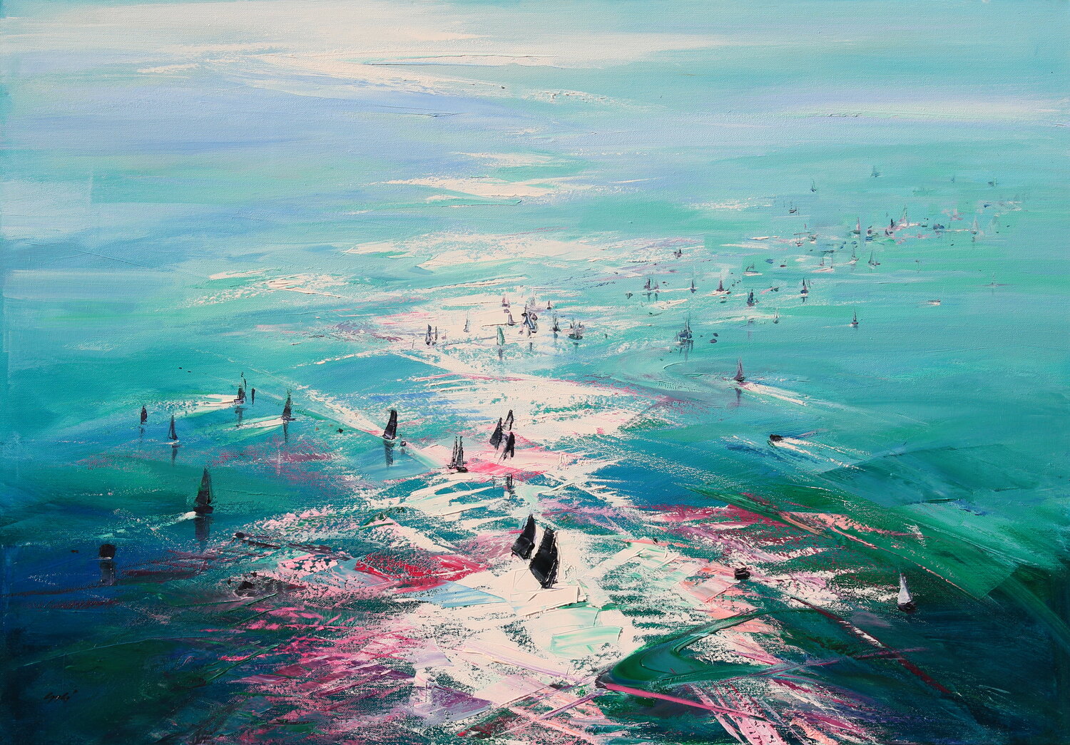 Silver Avenue Éva Szakács Original painting for sale