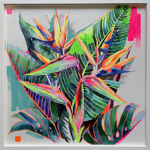 Paradise in Bloom by Joanna Pilarczyk, Painting for Sale on Select
