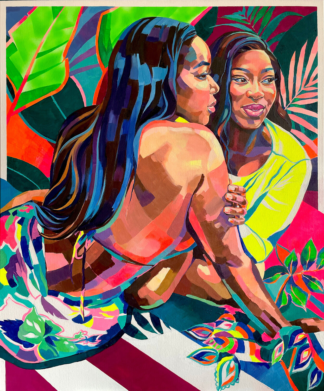 Sisters Joanna Pilarczyk Original painting for sale