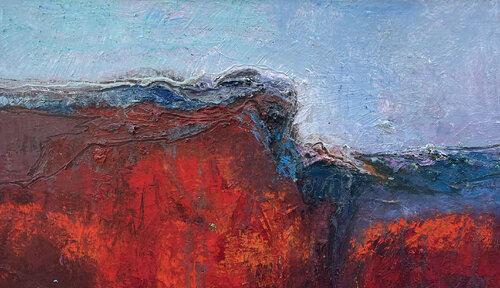 surfing the volcano by Hasso Heybrock, Painting for Sale on Select