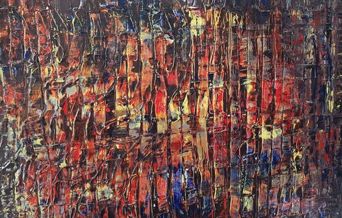 FEUX D'ARTIFICE by jeanine FITOU VALENS, Painting for Sale on Select