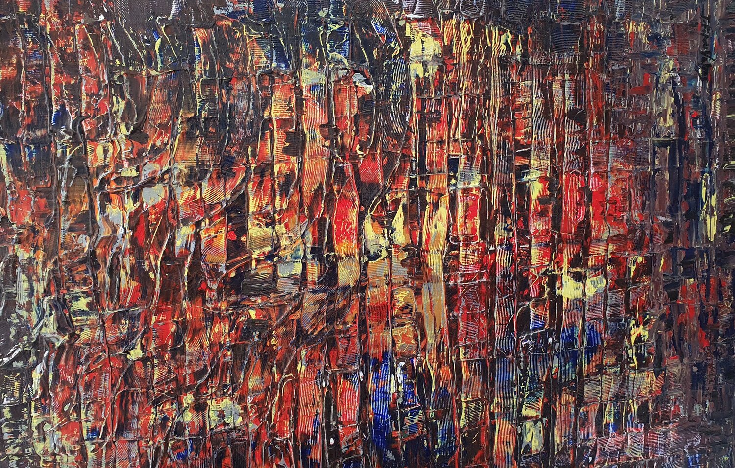 FEUX D'ARTIFICE jeanine FITOU VALENS Original painting for sale