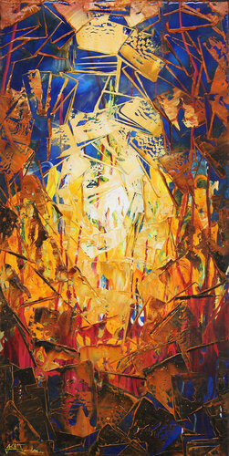 Pink Fire I by Andreas Garbe, Painting for Sale on Select