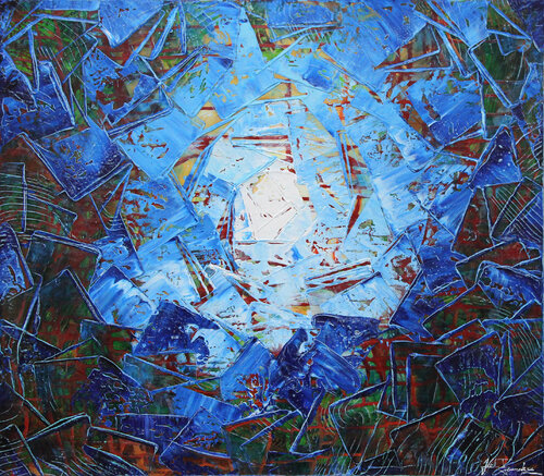 Blue Monday I by Andreas Garbe, Painting for Sale on Select