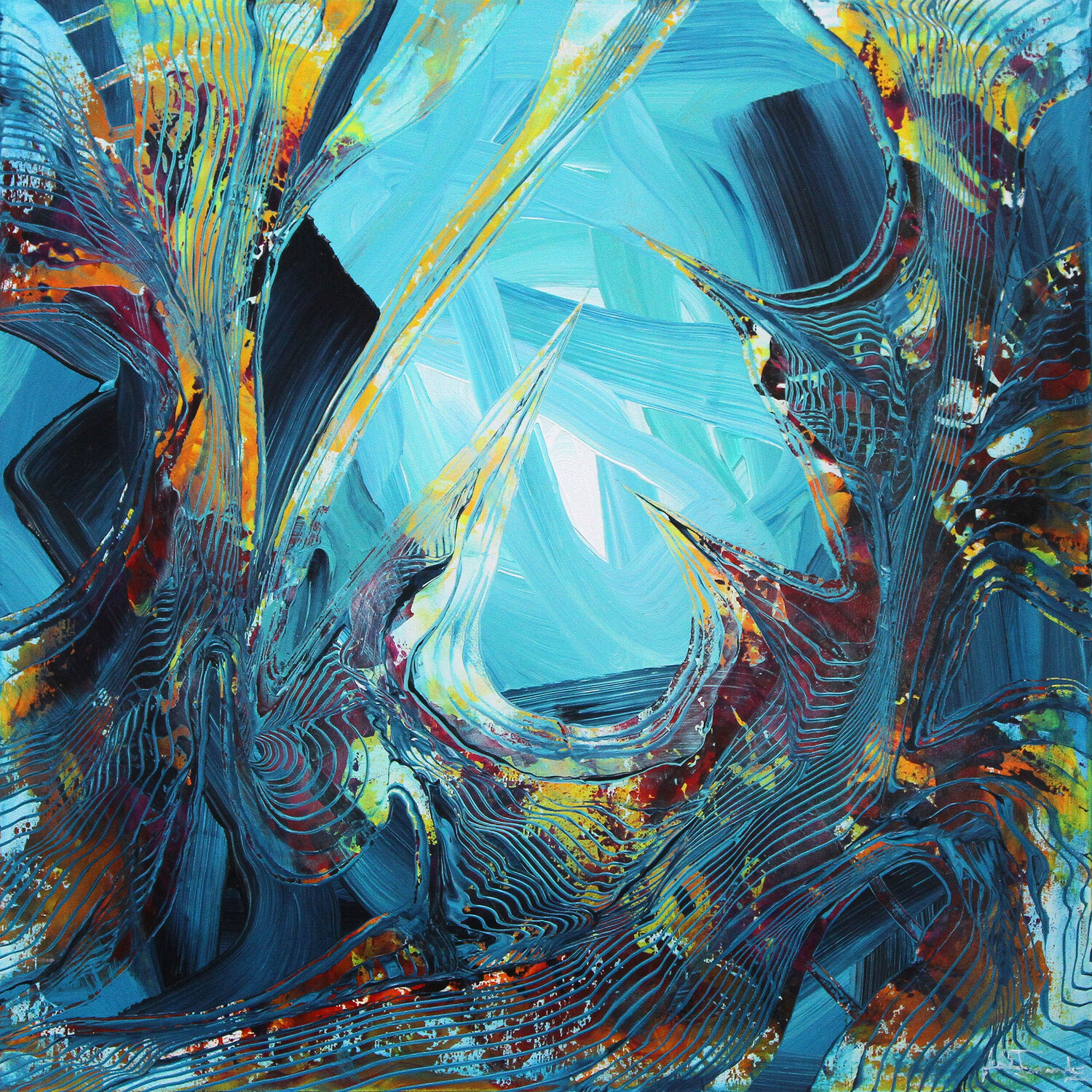 The Battle II Andreas Garbe Original painting for sale