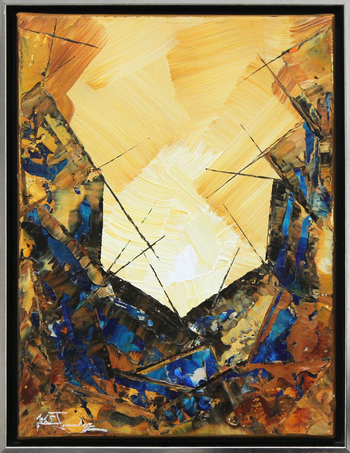 Blue Rocks III Andreas Garbe Original painting for sale
