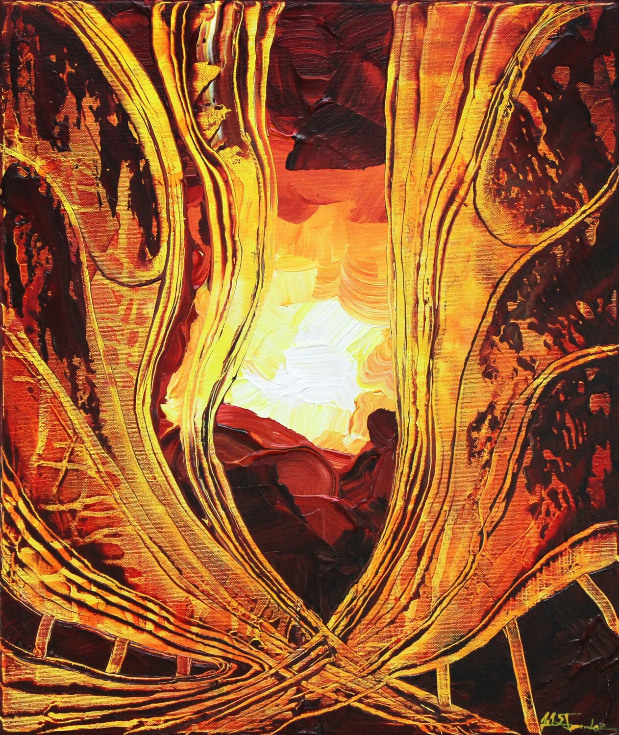 Feuerherz V Andreas Garbe Original painting for sale