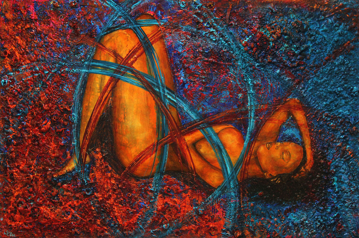 Distorted Beauty Andreas Garbe Original painting for sale