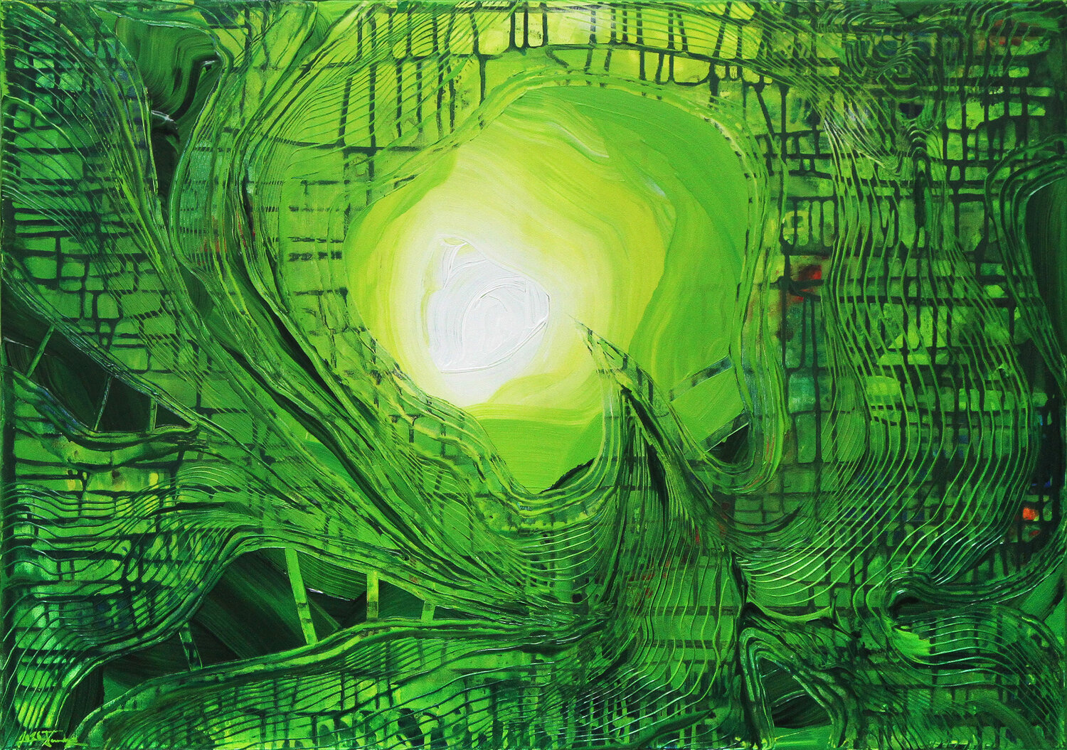 Organisches Netz II Andreas Garbe Original painting for sale