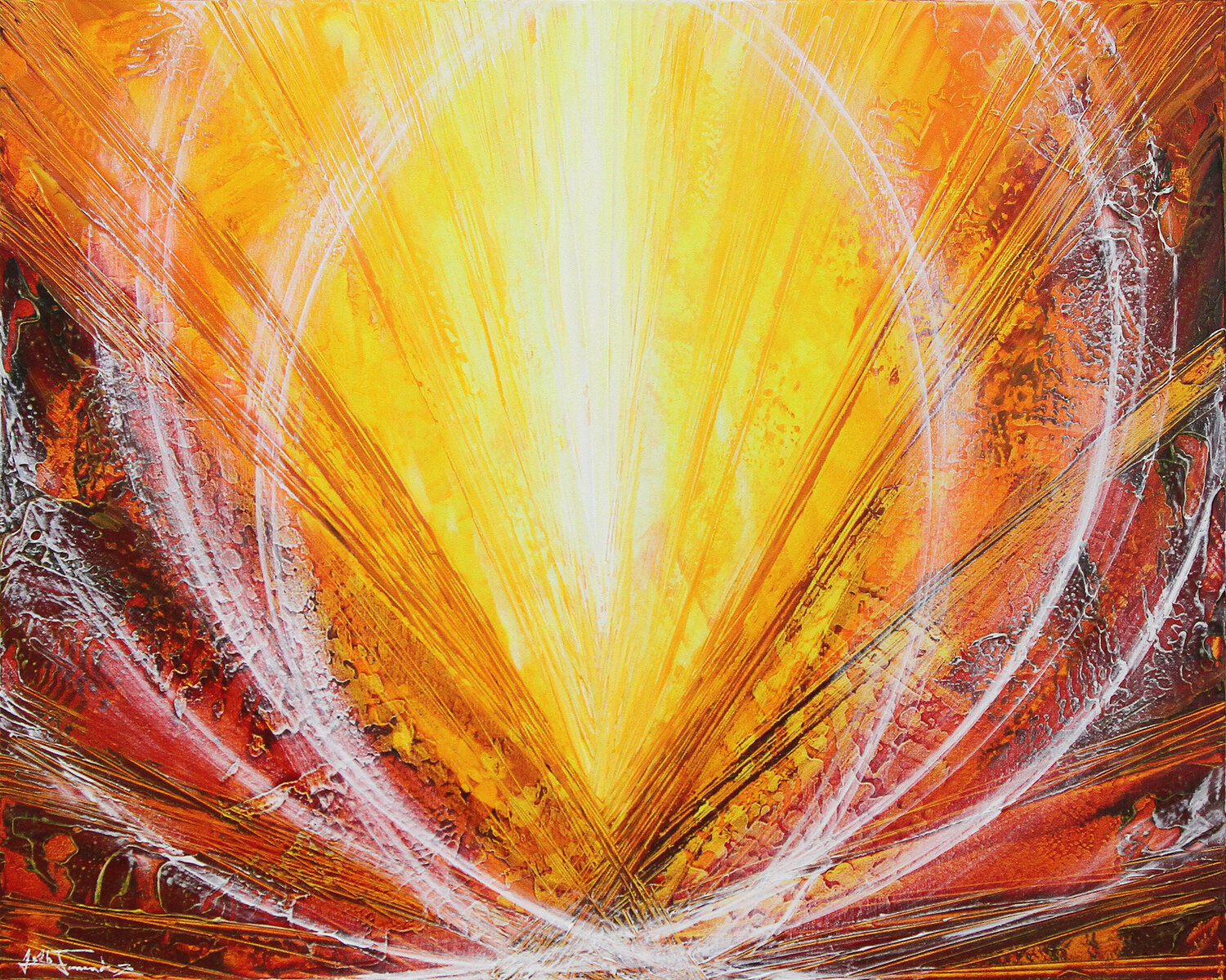 Licht trifft Hitze IV Andreas Garbe Original painting for sale