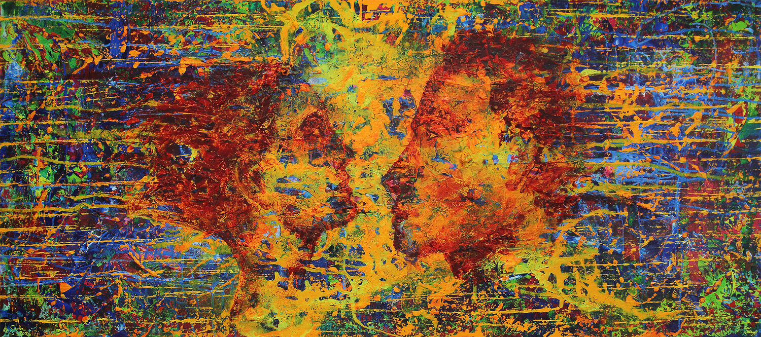 Welcome to the Future: Are you real? Andreas Garbe Original painting for sale