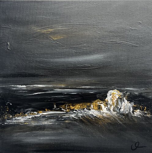 Golden reflections I by Maria Bevilacqua-Fischer, Painting for Sale on Select