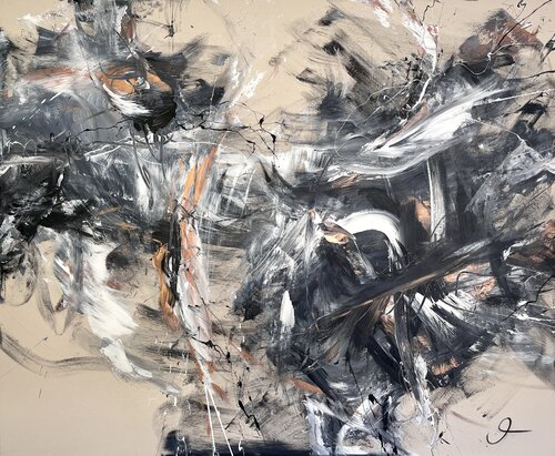 The silence behind the chaos by Maria Bevilacqua-Fischer, Painting for Sale on Select