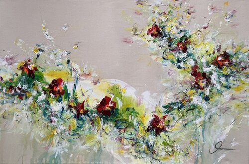 Bloom where you are planted  no. I by Maria Bevilacqua-Fischer, Painting for Sale on Select