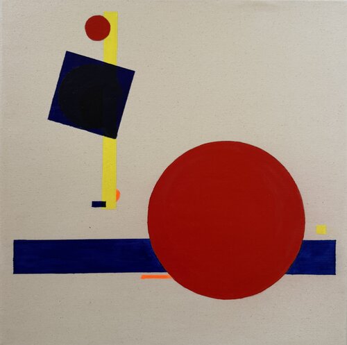 Minimalist balance by Maria Bevilacqua-Fischer, Painting for Sale on Select