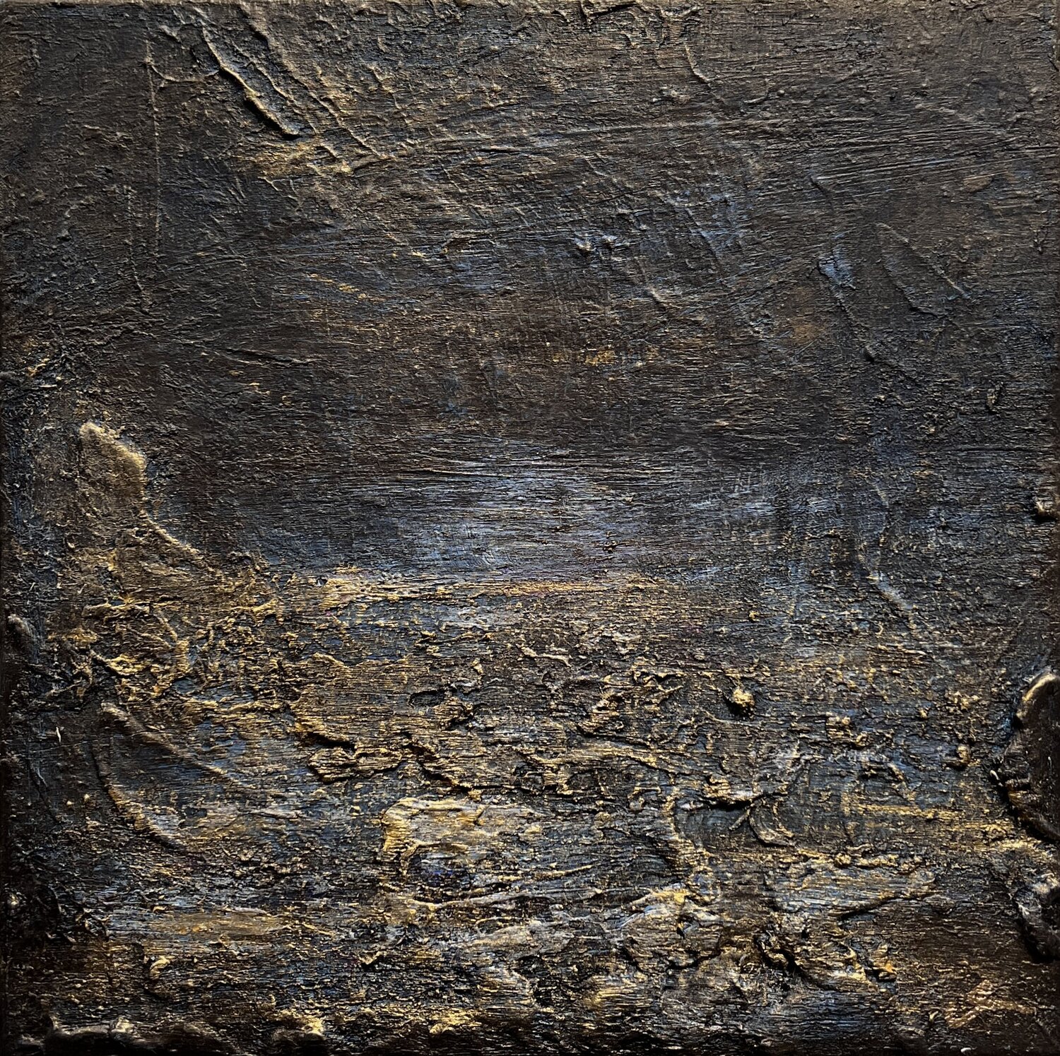 Golden reflections II Maria Bevilacqua-Fischer Original painting for sale