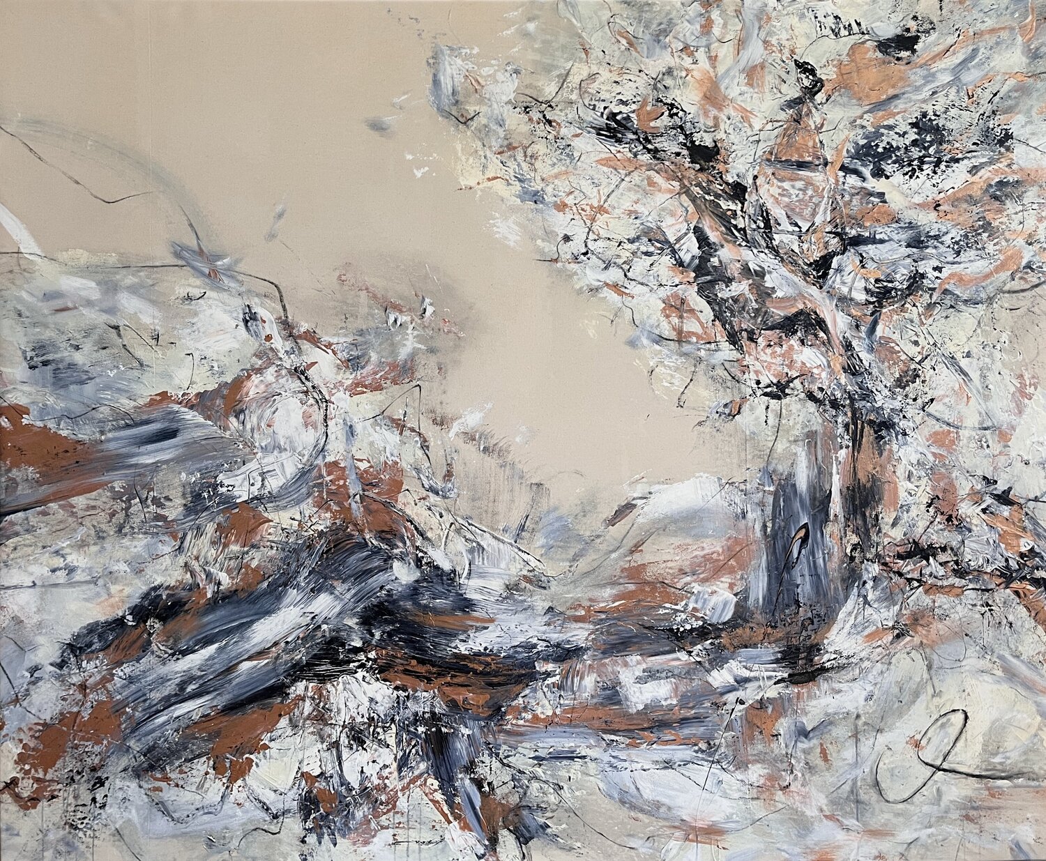New beginnings II Maria Bevilacqua-Fischer Original painting for sale